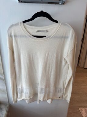 Women's Cream Crewneck Sweater - Lightweight Everyday Knit
